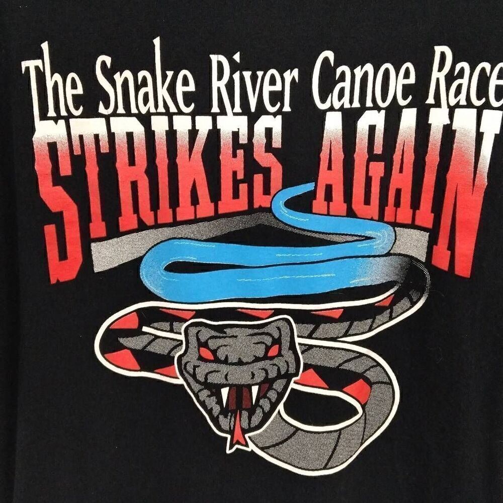 Snake River Canoe Race Tshirt, Cool Graphics, Large, Gildan, Shortsleeve